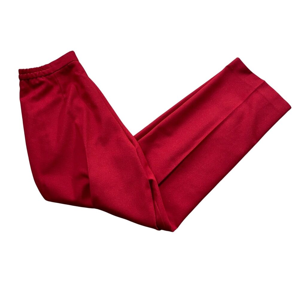 Country Suburban USA 2 Red Wool Blend Pants‎ Straight Leg Vintage